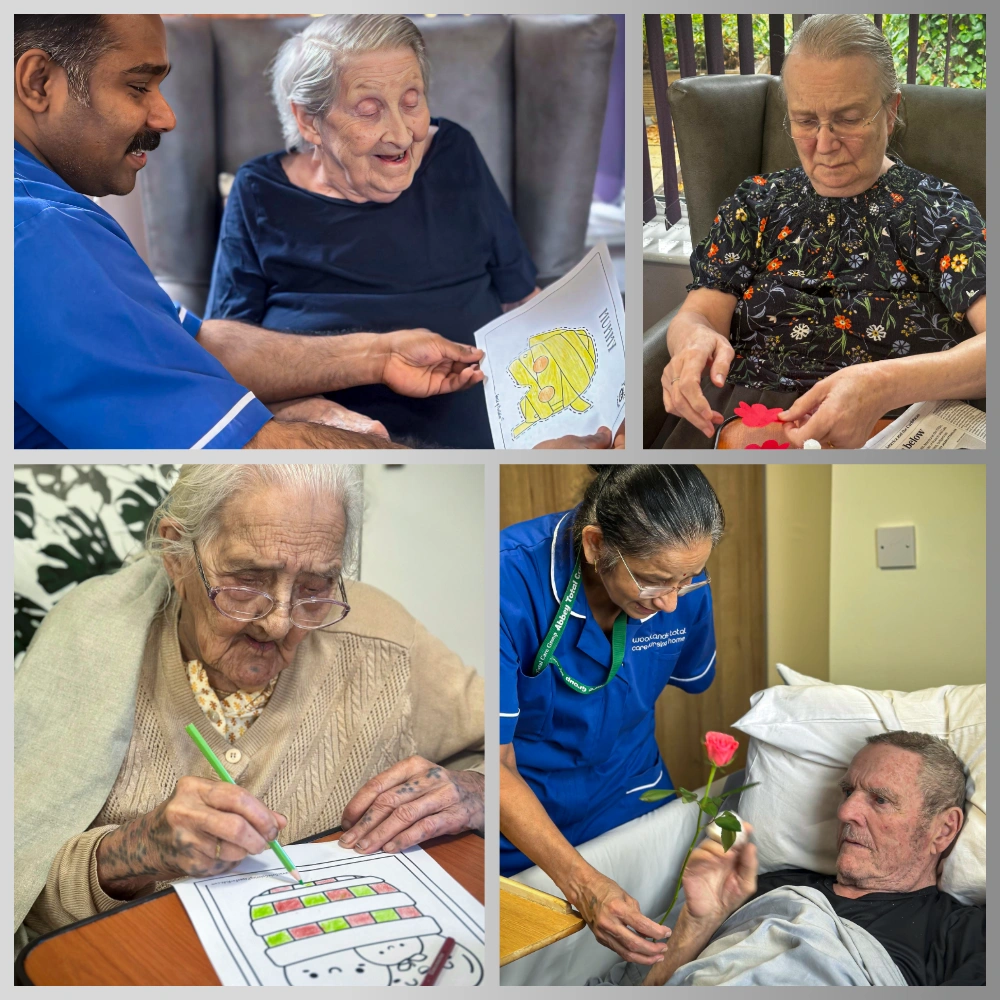 Care setting at Woodlands Total Care Nursing Home, Ilford, London