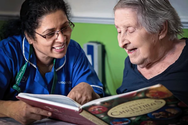 Care setting at Woodlands Total Care Nursing Home, Ilford, London