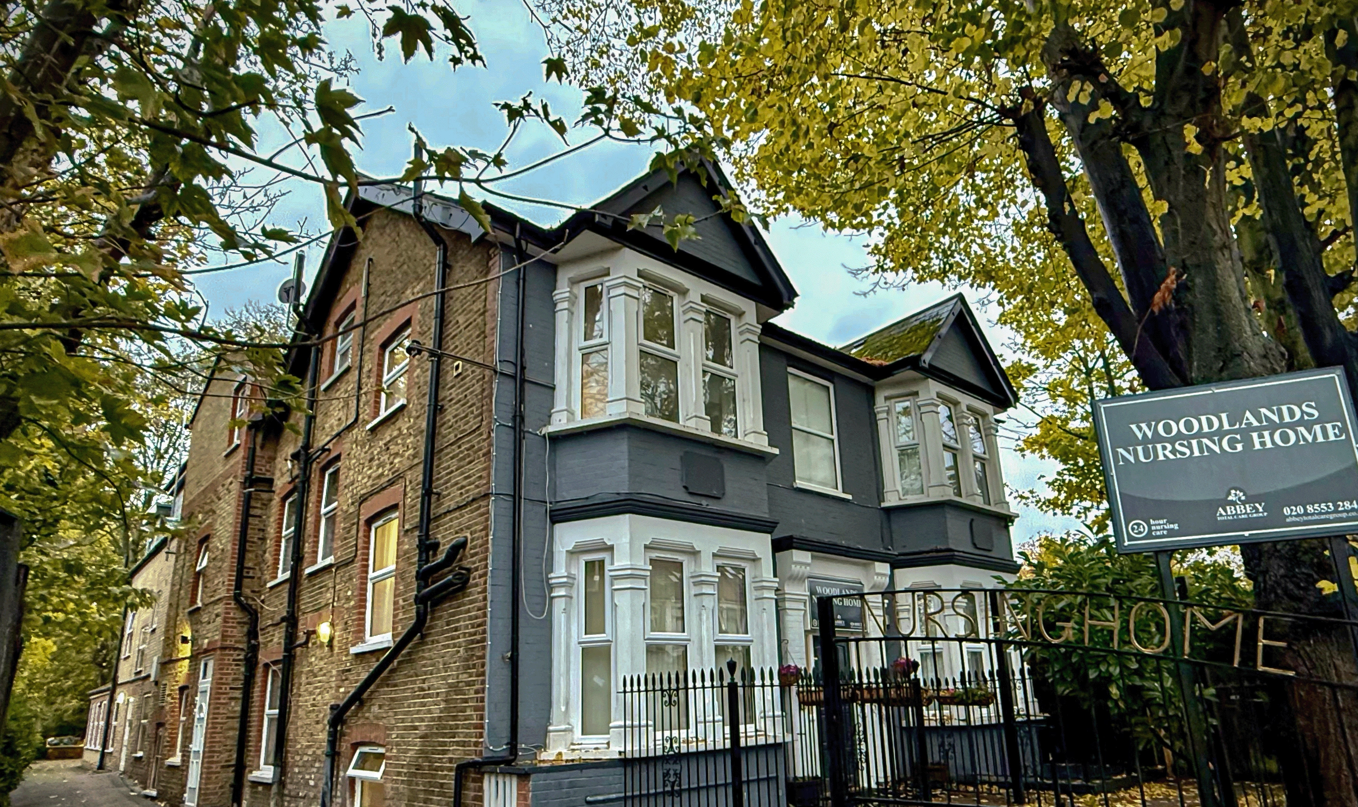 Care setting at Woodlands Total Care Nursing Home, Ilford, London