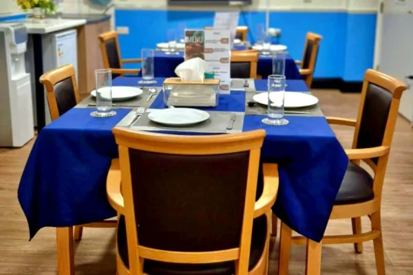 Care setting at Woodlands Total Care Nursing Home, Ilford, London
